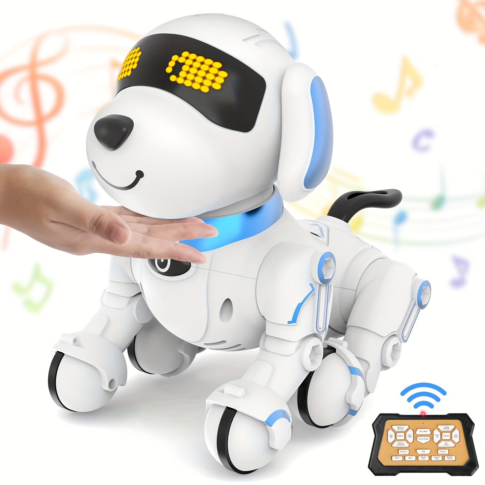 

Remote Control Robot Dog Toy, Rc Dog Programmable Robotic Pets, Intelligent Robotic Dogs With Sing Dance, Ai Robotics For 3 4 5 6 7 Chrismas Birthday Gifts Boys Girls