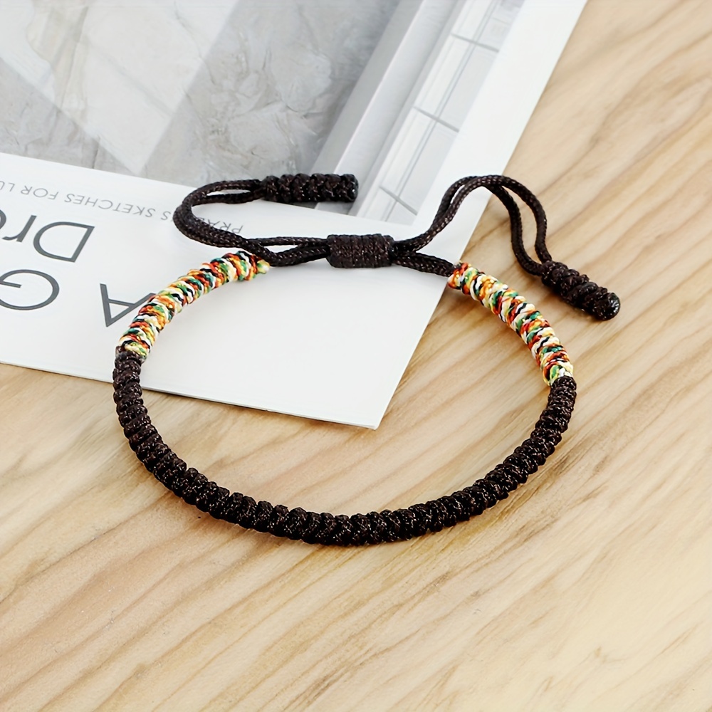 Multicolor Thread Woven Lucky Bracelet Women's Ethnic Jewelry Gift