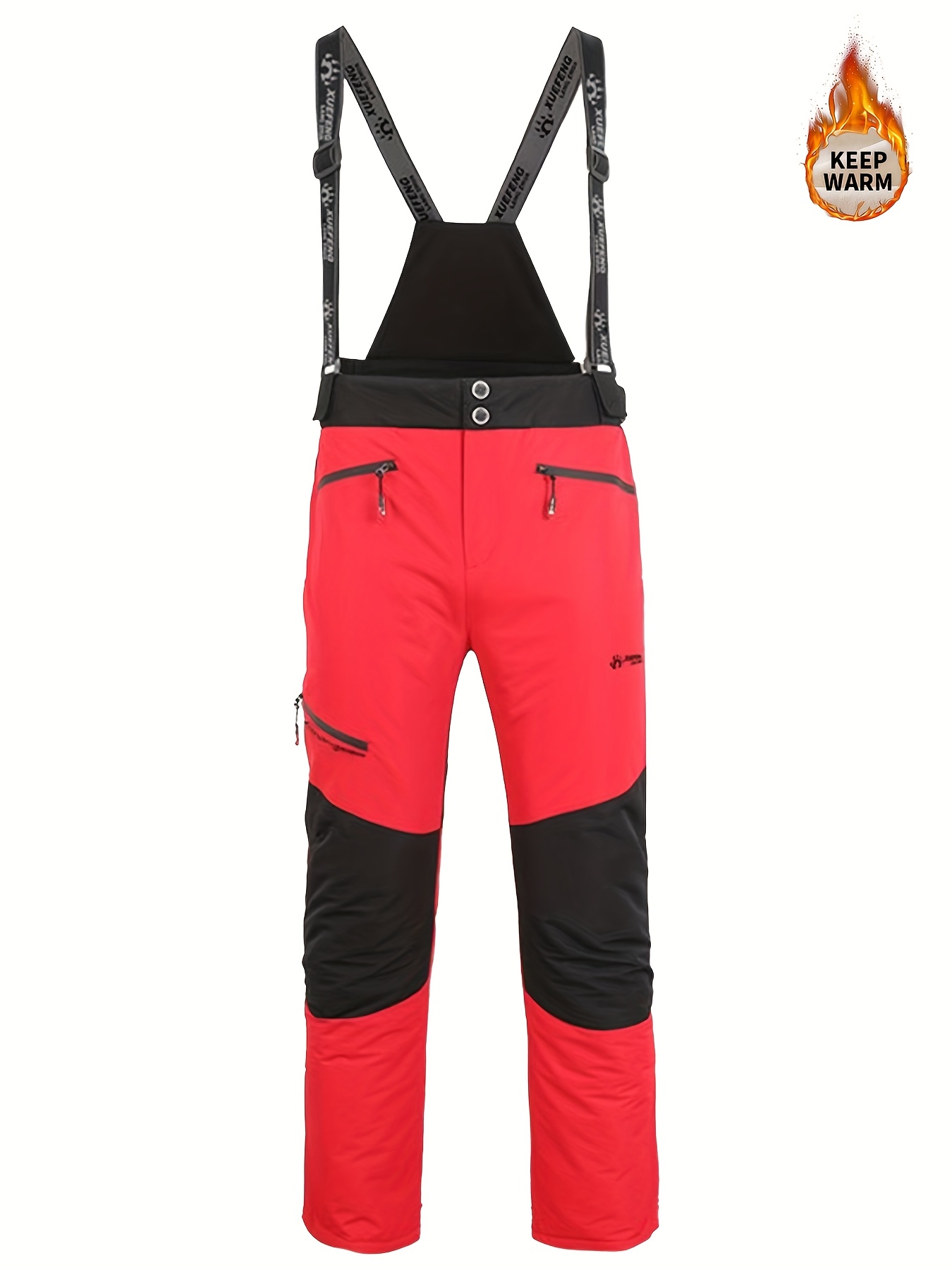 2025 new mens winter thickened ski pants   design detachable suspenders extra thick and warm suitable for outdoor skiing hiking and mountaineering