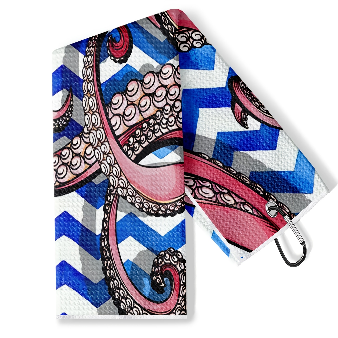 item picture 1pc octopus pattern golf towel golf towel for golf bag mens golf towel for golf bag womens golf towel large size golf towel   towel suitable for course   absorbent and soft easy to carry souvenir
