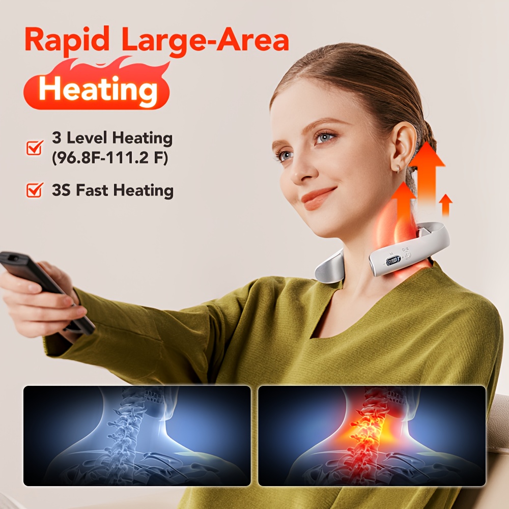 neck massager with heat electric vibration neck massager for deep   portable massager neck relaxer gifts for women men k5 3   massager Product details 2