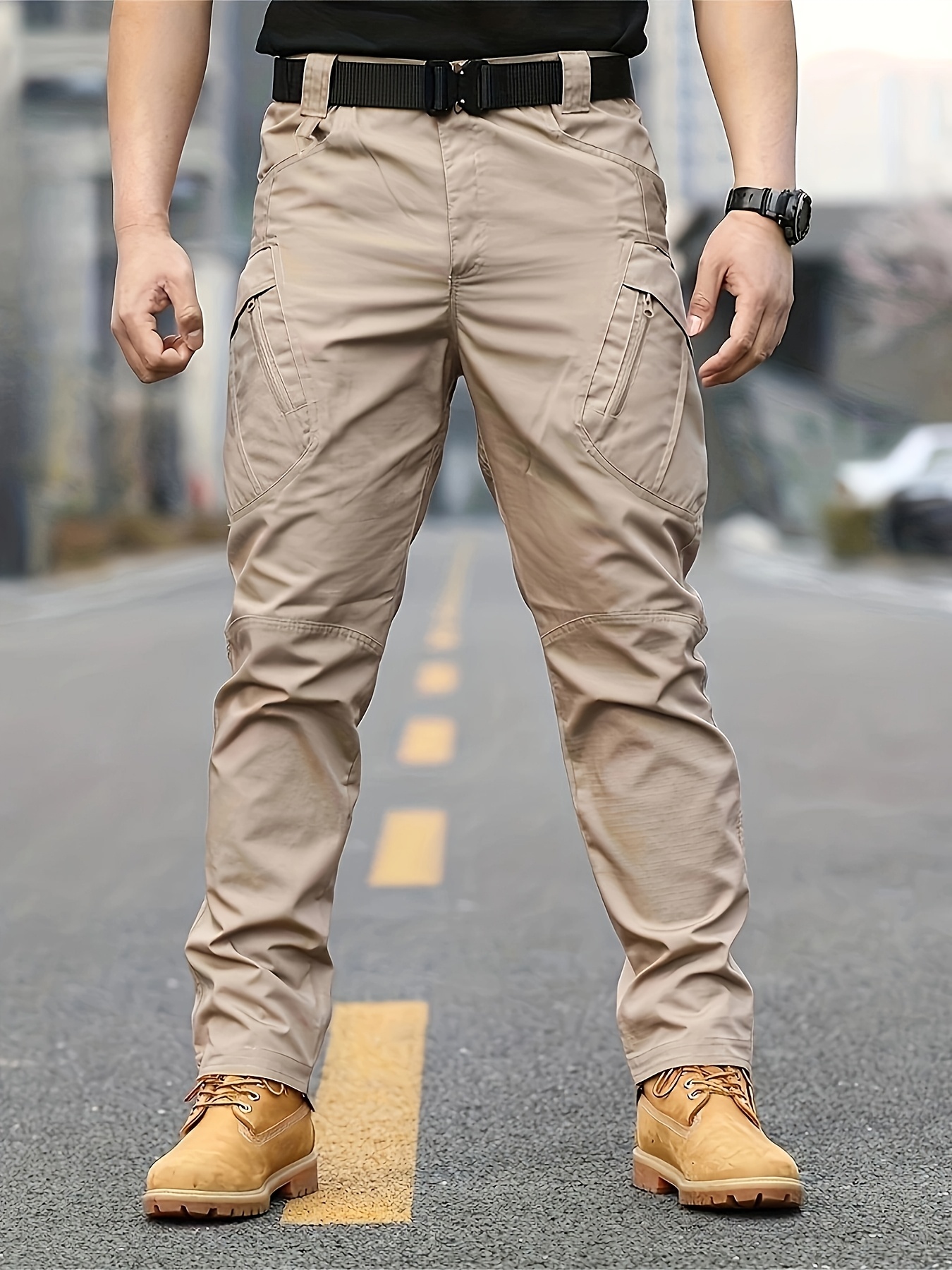 Men's Lightweight Tactical Cargo Pants with Multiple Pockets