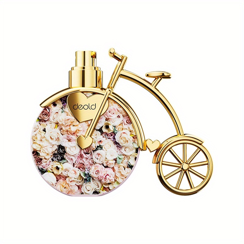 Image of Deold Women's Perfumebicycle Design With Floral Accents. Features Rose & Musk Floral Notes (soft, Non-greasy). Fits Dates (gentle Vibe), Parties (adds ) -great Holiday Gift For Girlfriends.