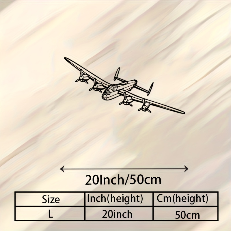 TEMU 1pc Vintage Aircraft Metal Wall Sculpture - Iron Aviation Statue Mural, Propeller Plane Art For Indoor/outdoor, Office & Holiday Decor - Perfect