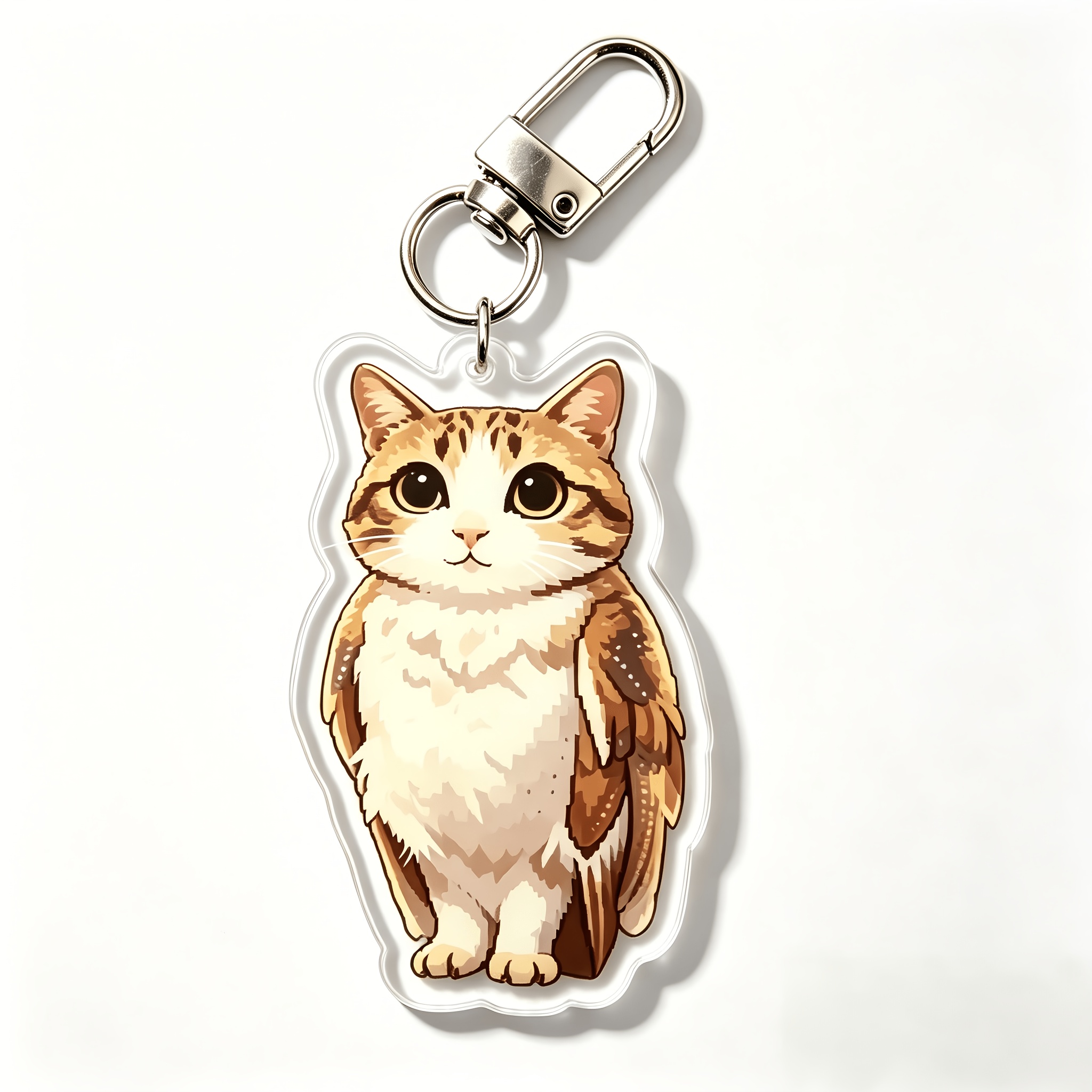 Funny Standing Meme Cat Acrylic Keychain, Cute Bag Charm