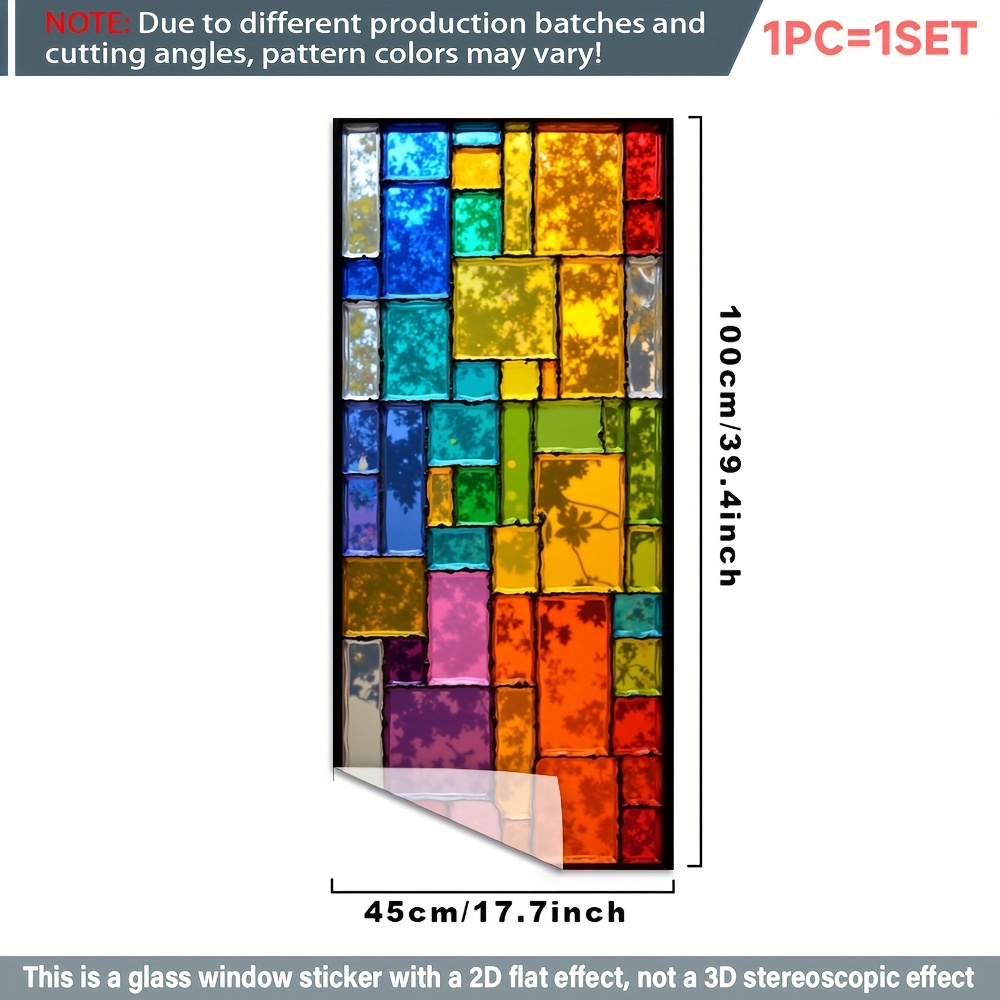 Image of 1pc Vintage Privacy Window Film Suitable For Bedroom, Bathroom, Kitchen Glass - Static Cling Frosted Covering With & Thermal, Adhesive Panels For Doors, Glass Partitions, No Residue Pvc Film