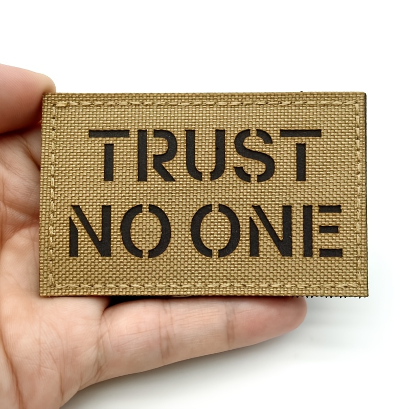 1pc " No One"-dark Tactical Reflective Emblem Patch - Decorative Armband Badges With Hook And Loop Fastener Backing For Clothes, Jacket, Backpack - Unique Nighttime Accessory