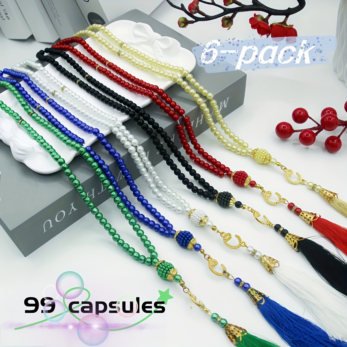 

6pcs 99pcs Rosary Bracelet, Tassel Rosary Rosary