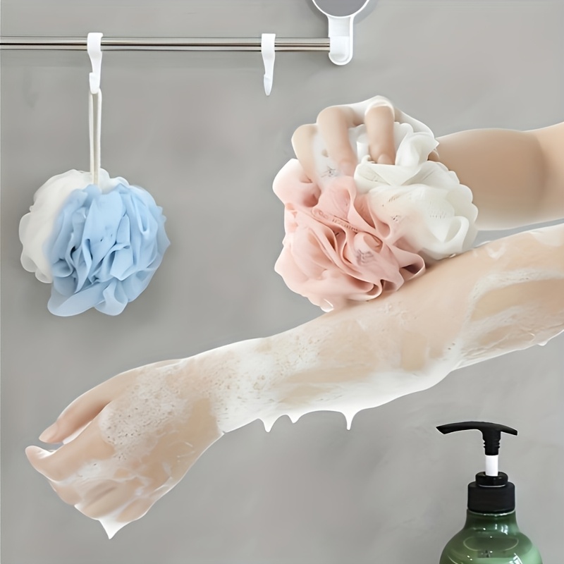 4pcs Foaming Loofah Towel Set with Hooks