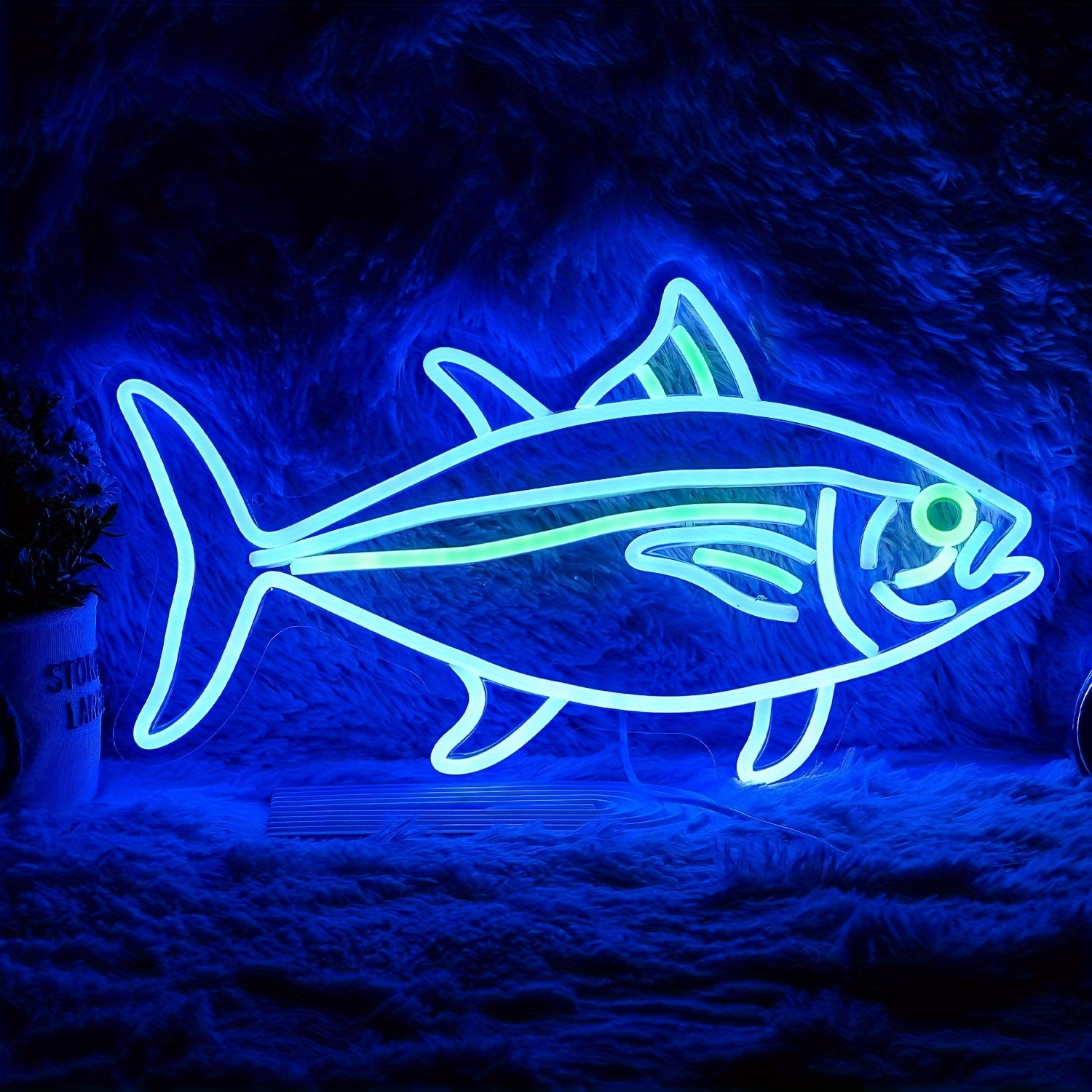 Fish Neon Sign, Fish Led Light, Fish Wall Art With Led, Fish Wall