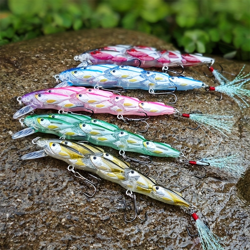 5pcs fish lures artificial bait soft lures fishing tackle with hook so050-  5 | Today's Deals | Temu