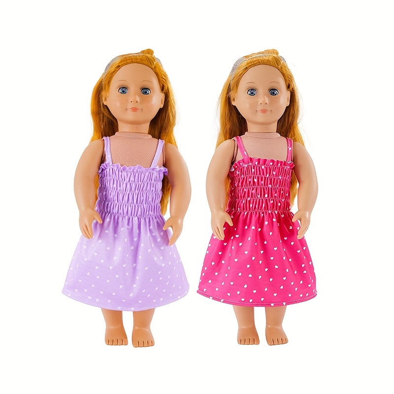 Vestiti Per Bambole 15-17 Cm Set Di Abiti Floreali Con Perline E Rose