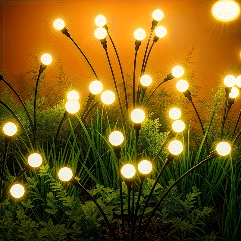 solar firefly smart light 8led 12led like     through the air diverse colours suitable for villa gardens street decorations party decorations large   smart switch ambient light warm colour battery capacity