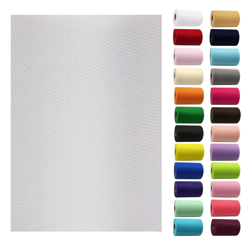 1pc (without Paper Tube)tulle Fabric Rolls 6 Inch By 25 Yards Fabric Tulle Ribbon For Diy Baby Shower Birthday Party Wedding Decorations Christmas Gift Wrapping Craft Supplies