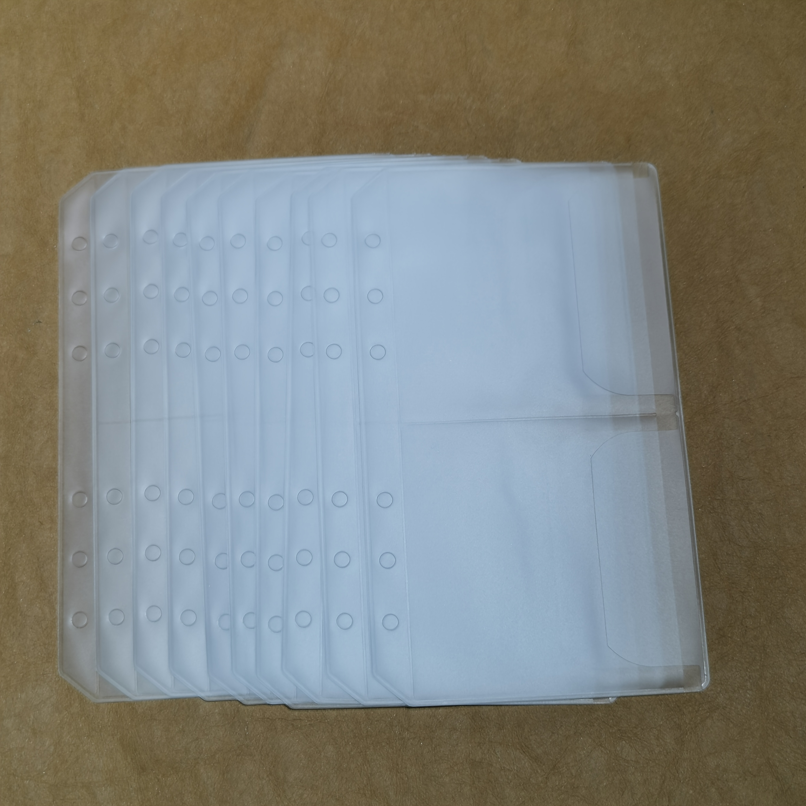 TEMU 10pcs A6 Binder Pocket 6-hole Binder Pocket Budget Binder Envelope Transparent Cash Envelope Transparent Pvc Zipper Binder Invoice Coupon Folder