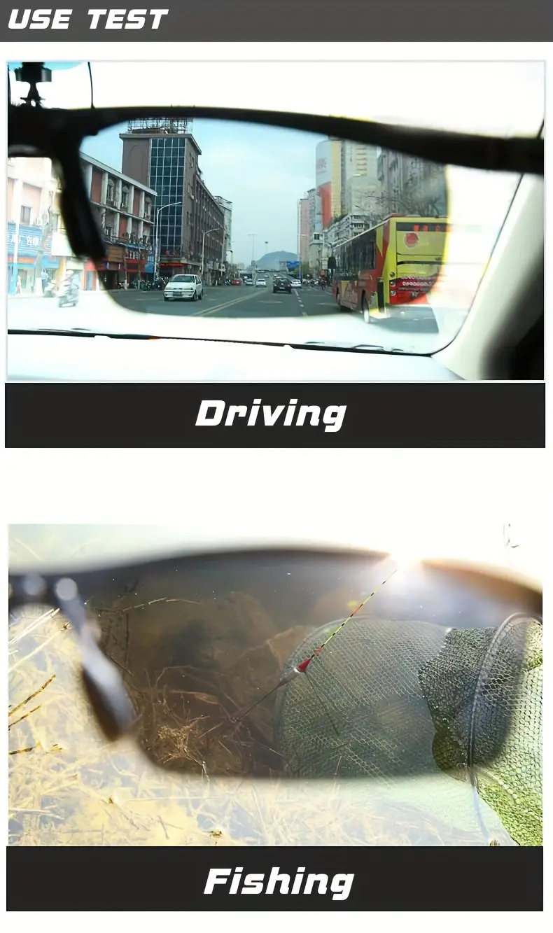 алюминиевые фотохромные мужские поляризованные дневные и ночные очки для вождения хамелеон UV400 антибликовое изменение цвета детали 14