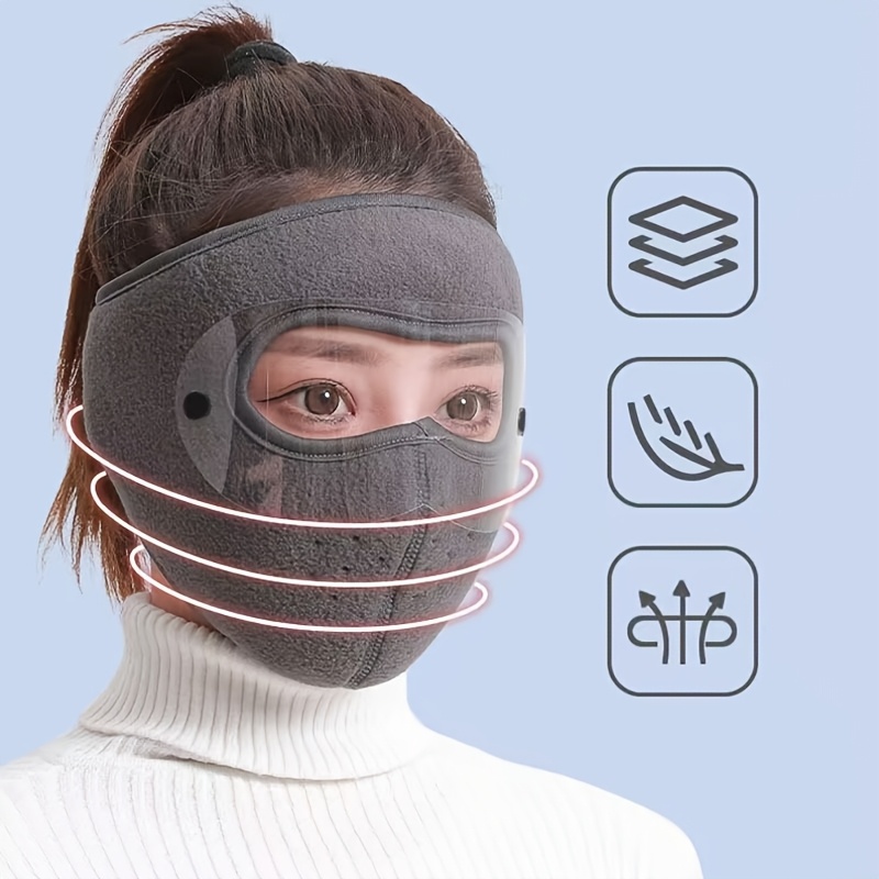 2pcs unisex thickened face mask with ear covers for autumn and winter Product details 0