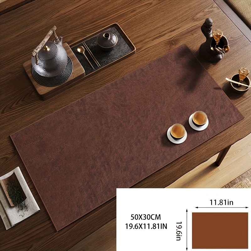 Image of [luxury Faux Leather Runner] Double-sided Luxury Faux Leather Tea Table Runner - Zen- Decor, In 4 Sizes