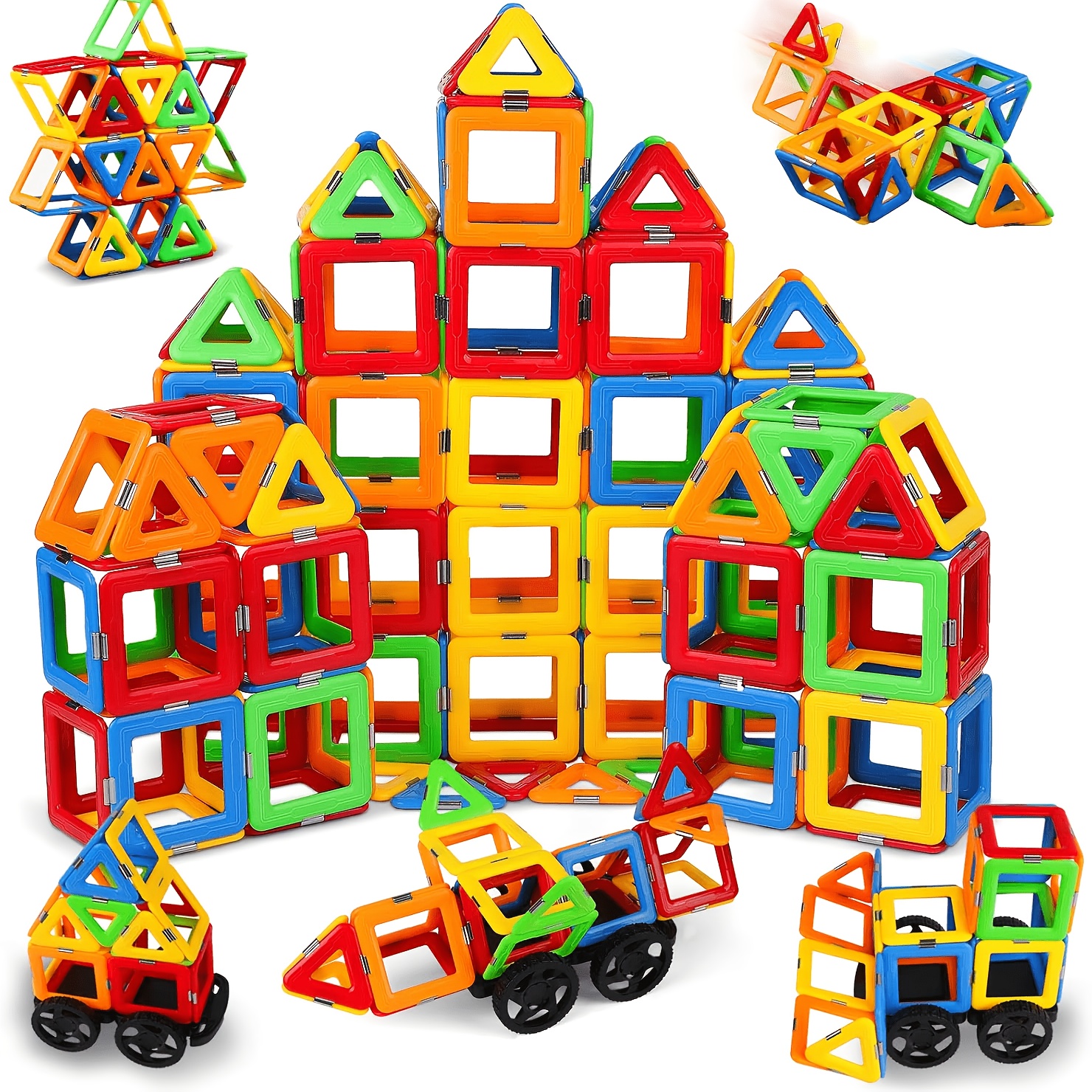 TEMU de construction magnétiques avec voiture, adapté aux garçons et aux filles, idéal pour et apprendre, compatible avec les principaux de