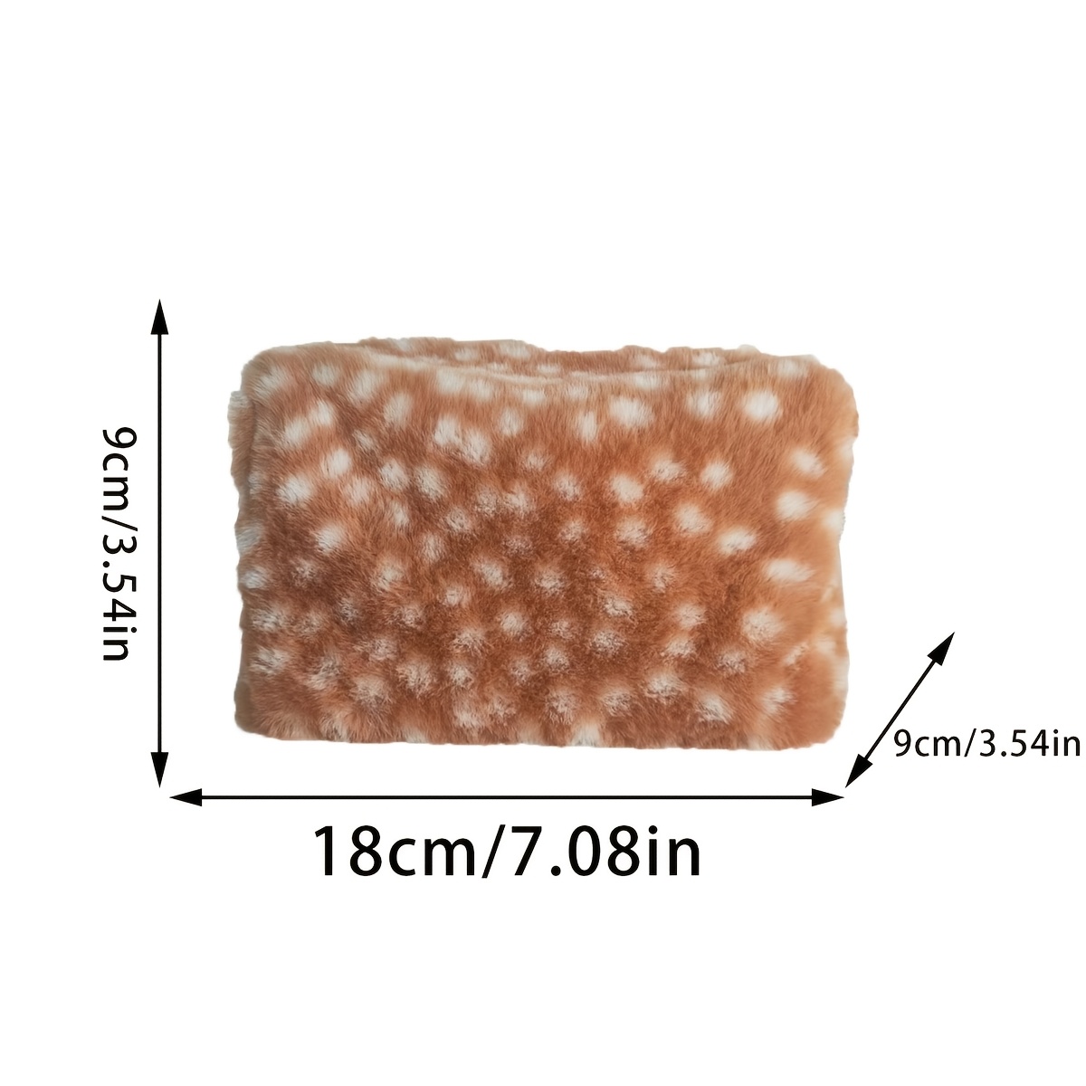 TEMU 1pc Stylish And Fresh Small Deer With Spots Cartoon Makeup Bag For Skincare And Toiletries Storage