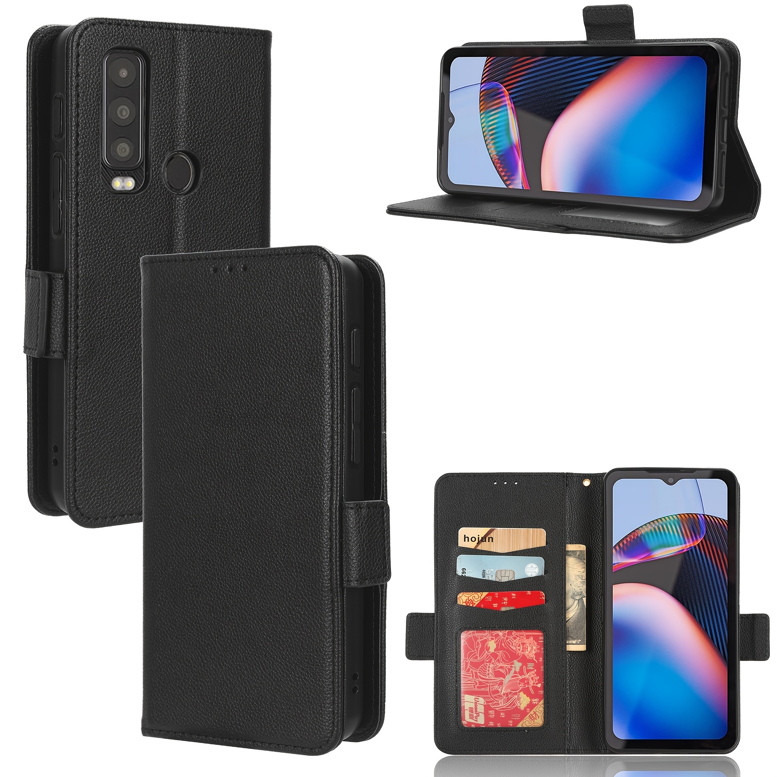 TEMU Suitable For Moto Defy 2/compatible With Cat S75 Wallet Case. Card Slot Bracket Side Faux Leather Flip Cover Protects The Phone