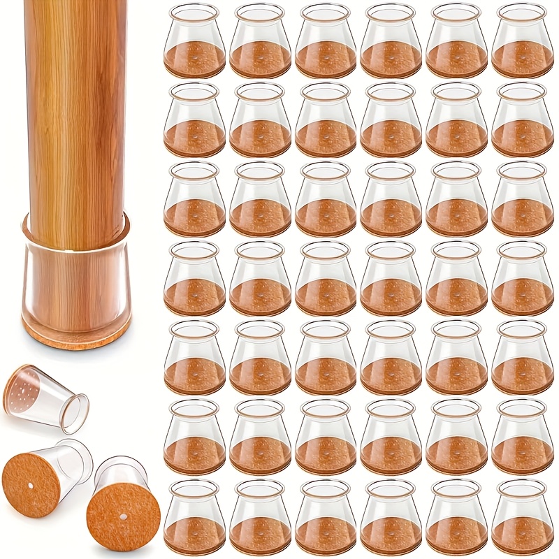 40pcs clear with felt pad floor protector to prevent scratching the floor for home and office use silent sliding chair leg floor protector invisible and beautiful suitable for many types of chair feet Product details 0