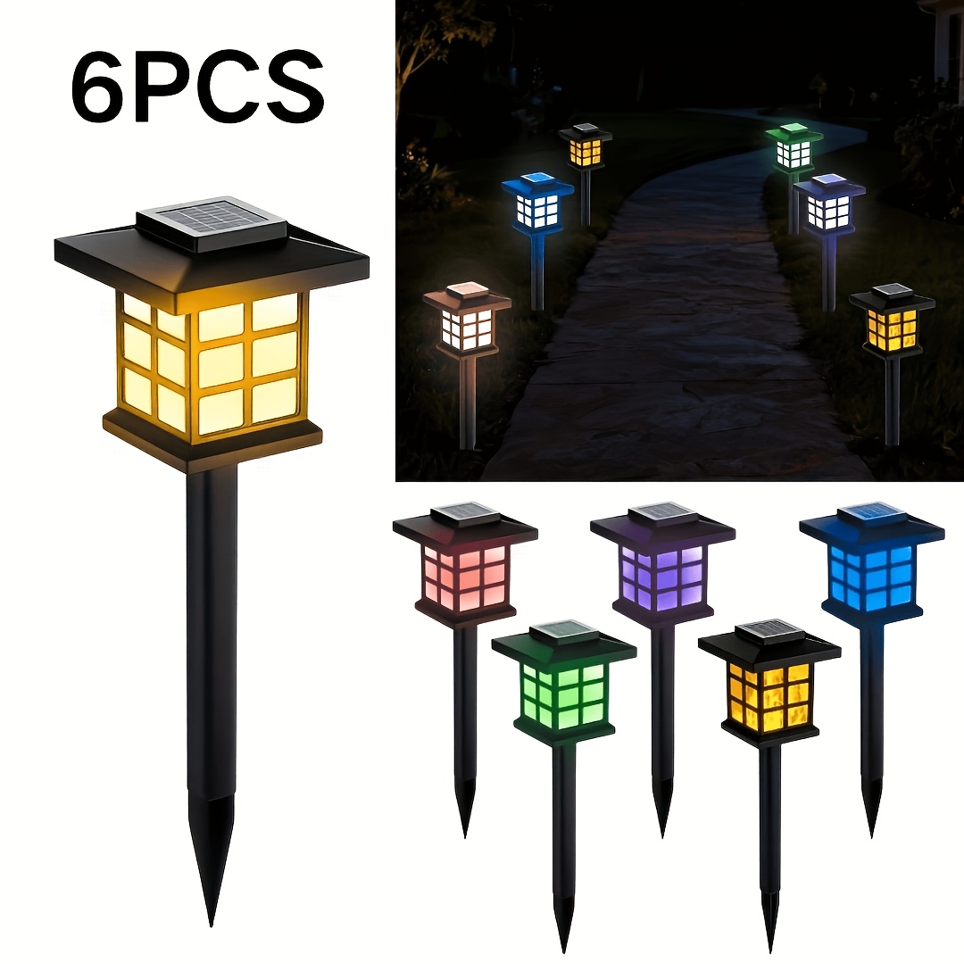24-Pack Solar Outdoor LED Landscape Lights, IP44 Waterproof, Warm and White Light Options for Garden, Driveway, and Sidewalk Lighting