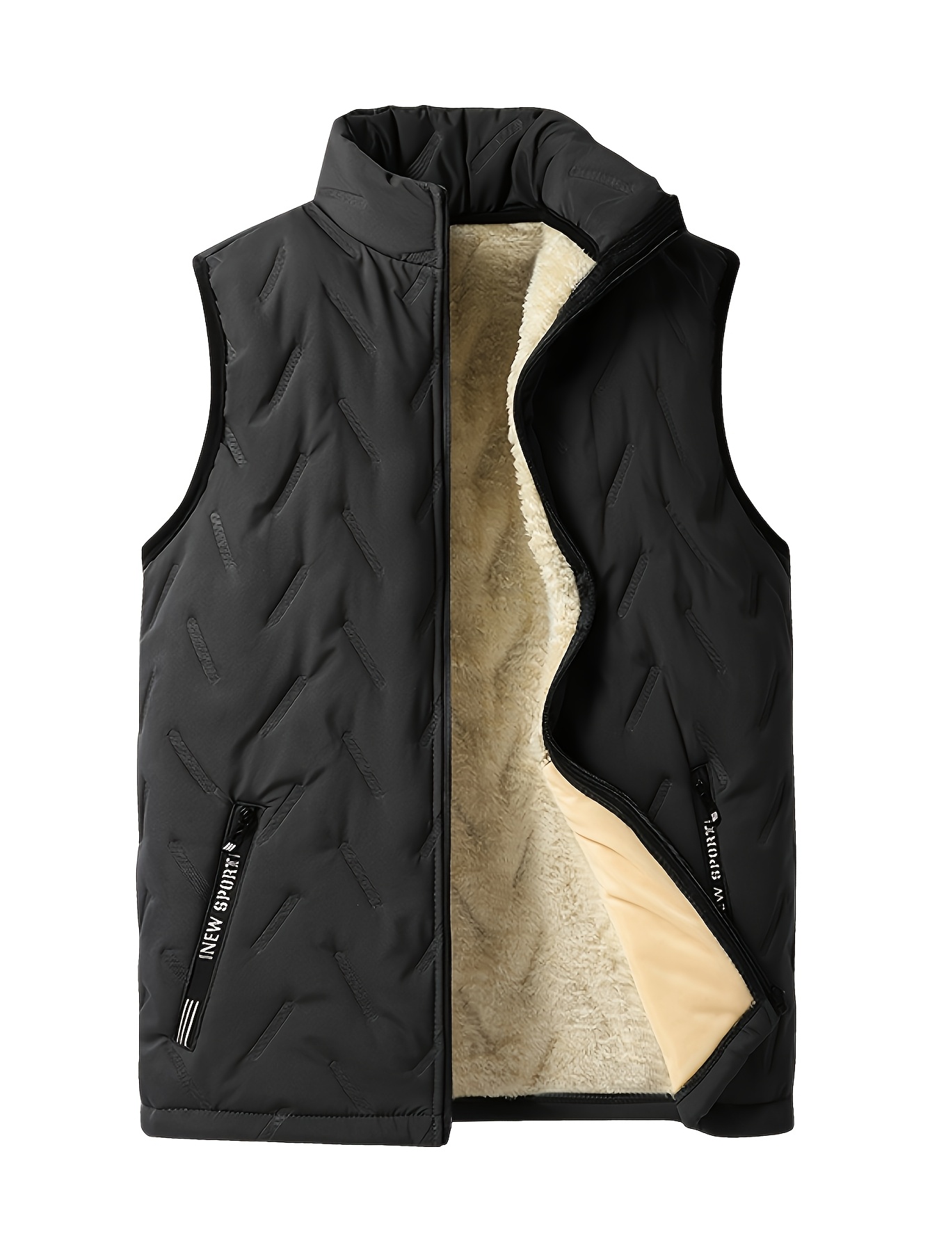 Men's Winter Fleece Thickened 3pcs Set, Jacket and Trousers