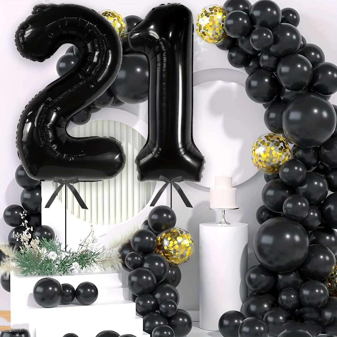 

Jumbo Number Balloons For 21st Birthday Decorations Helium Balloons Party Supplies Use Them As Props For Photos - Aluminum Foil Balloons - Occasion: Birthday - Use Without Electricity