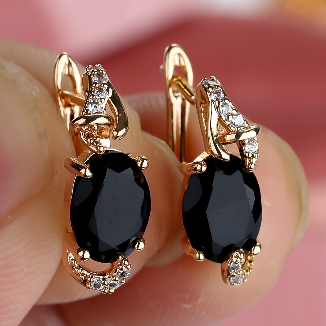 TEMU ANGOL Lot de 2 boucles d'oreilles pendantes pour femme avec de dorée, boucles d'oreilles à clip, bijoux de mariage. métallique est sertie à , et