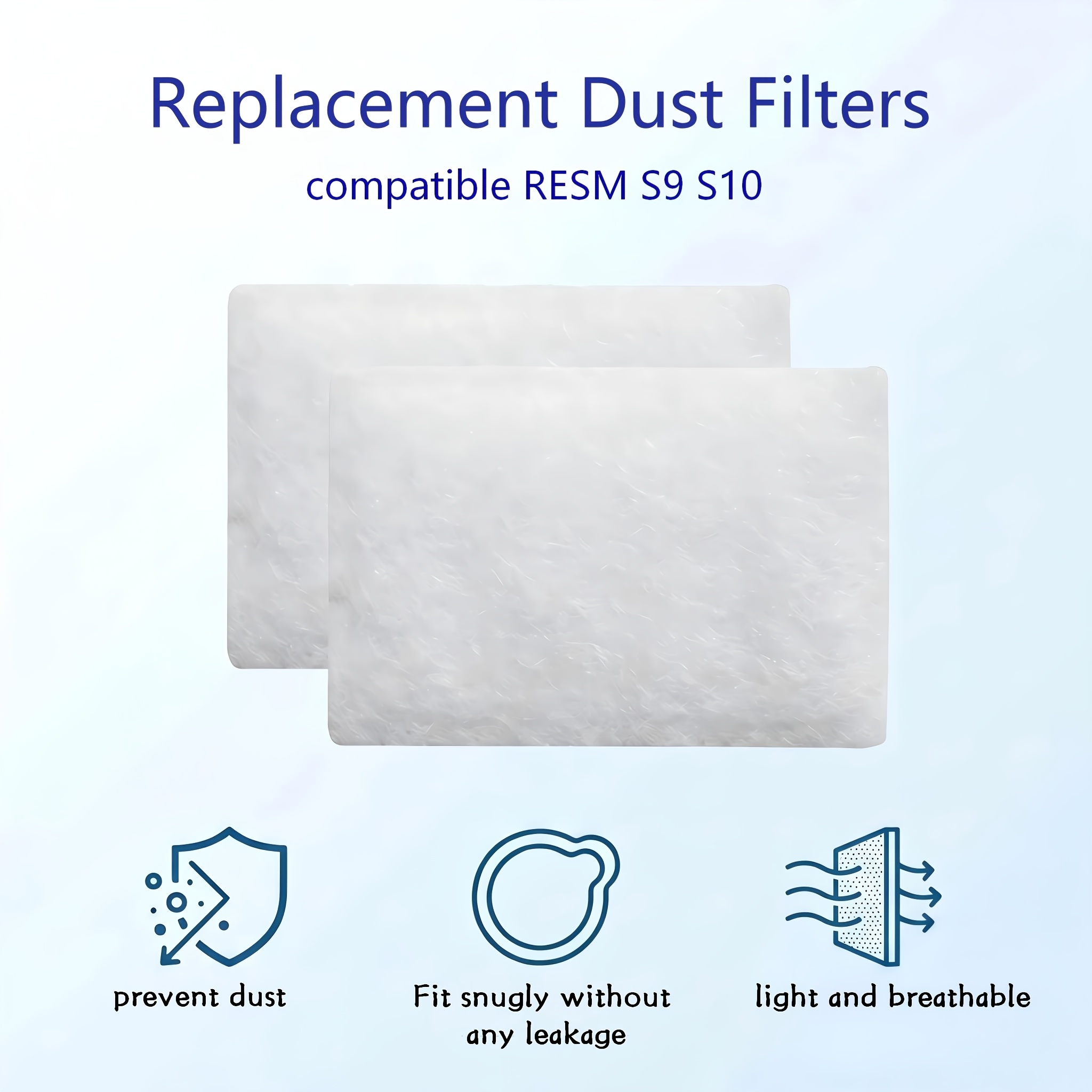 TEMU 30pcs/ 60pcs Replacement Dust Filter Compatible For Airsense9, Airsense10 Fibre Dense Of Dust