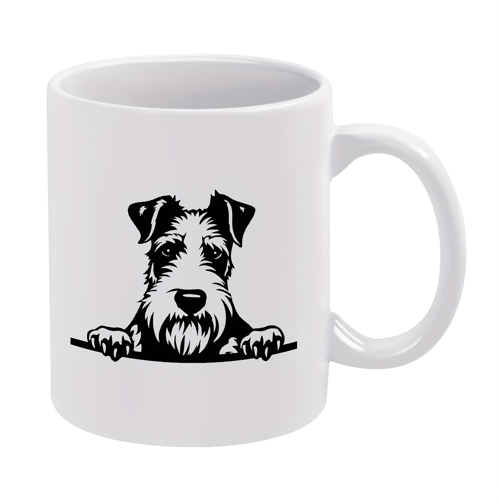 

1pc, 11oz Coffee Mug, Wirefox Terrier, Perfect Gift For Friends, Sisters, Colleagues, And Family - Ideal For Coffee Lovers - Ceramic Cup For Birthdays, Parties, And Holidays