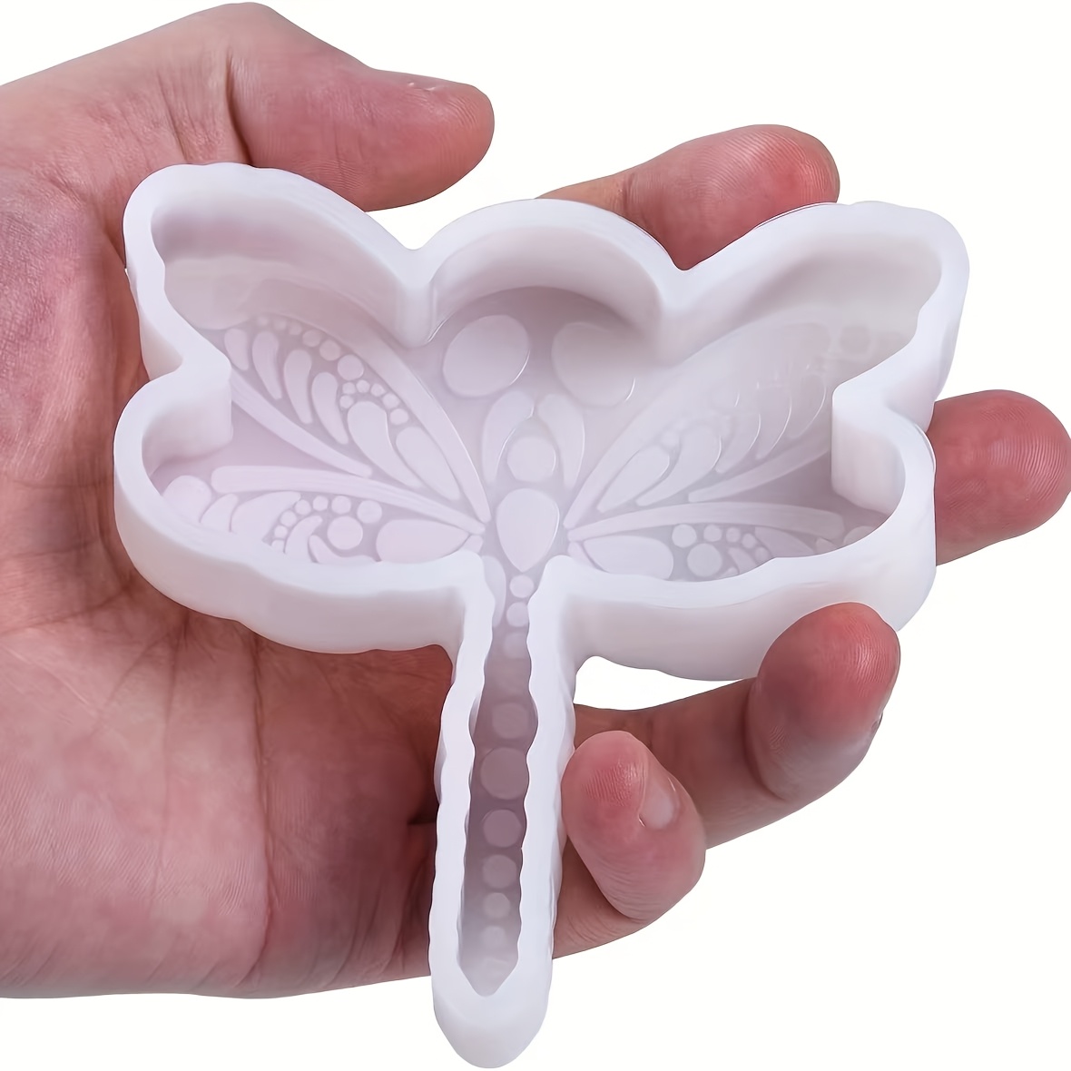 TEMU Moule à plateau en silicone de avec motif . Convient pour la fabrication de résine époxy, de plâtre et de bougies parfumées. Idéal pour les