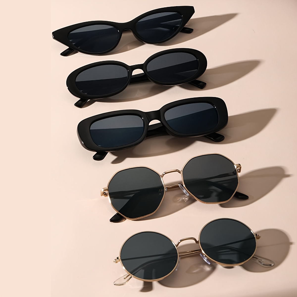 5-piece Fashionable Women's Eyeglass Set, Styles, Simple And Versatile