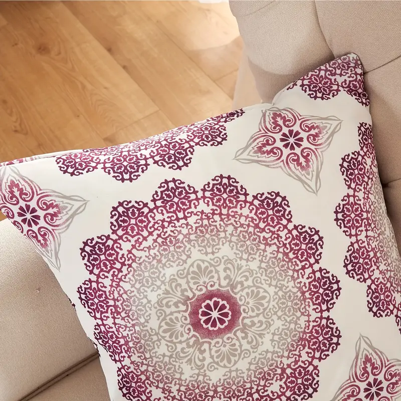 2pcs printed soft decorative throw pillow covers set with double sided no insert stylish cushion cover for sofa couch chair living room bedroom decor Product details 4