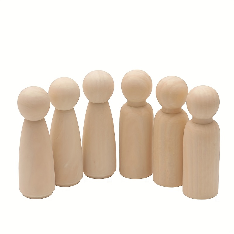 

10pcs 9cm Wooden Peg Dolls For - Diy Supplies, Boys &