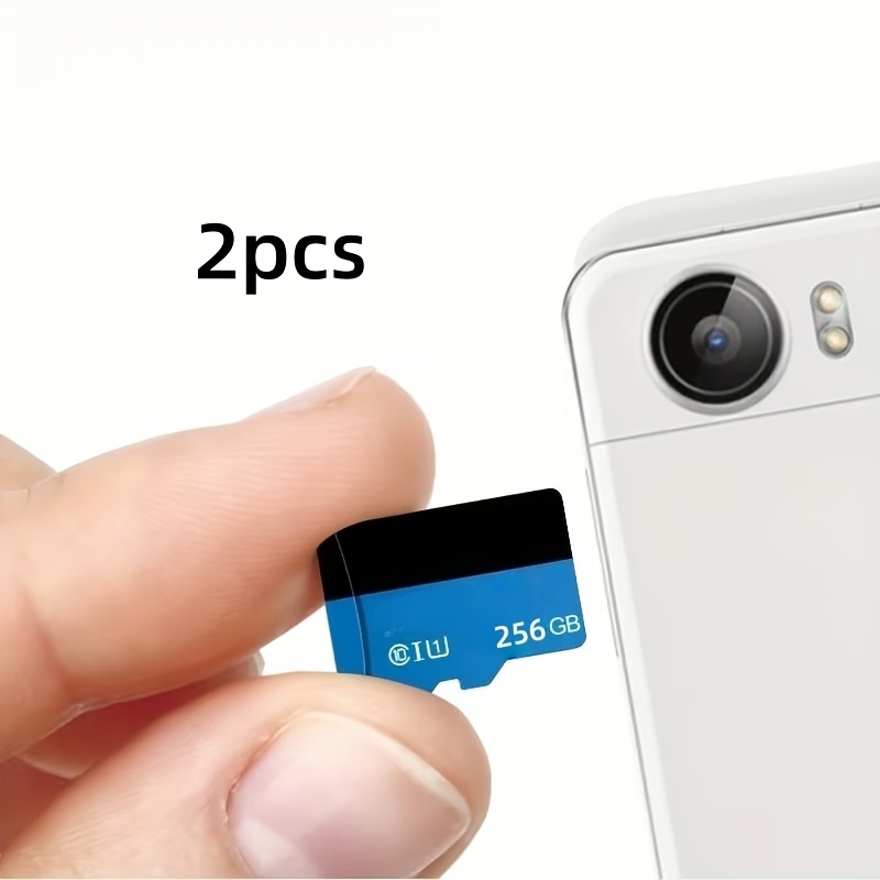 TEMU 2 Cartes Mémoire Haute Vitesse 256 Go – Stockage Flash Micro TF, Adapté pour Smartphones, Tablettes, Appareils Photo, Consoles de Jeux, Dashcams