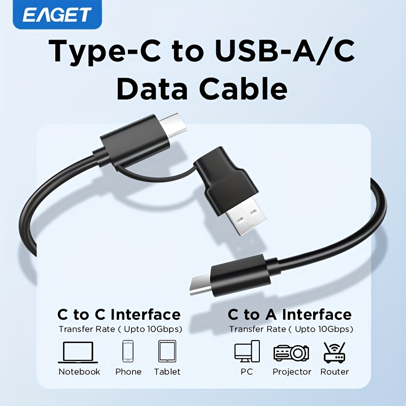adaptador de carcasa eaget sin herramientas para m.2 sata/nvme - transparente para de externa para ssds 2280, 2260, 2242, 2230 pci-e m&b-key con convertidor usb 3.2 tipo c (ssd no incluido), eaget 7
