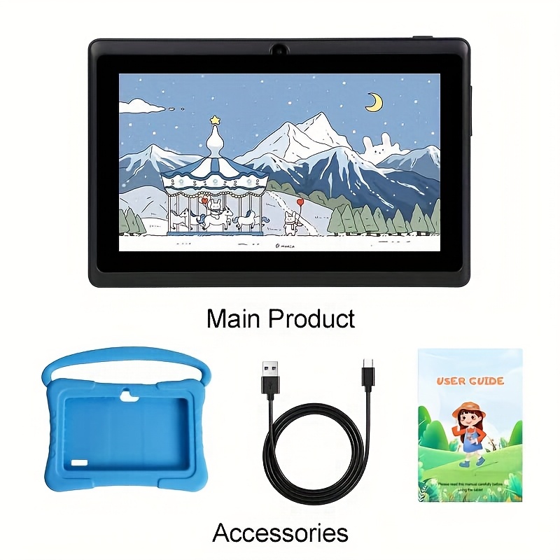 Itmeipc 7-inch 14 Tablet With Protective Case, Shockproof Cover - Blue/pink 4gb (2gb + 2gb Expanded) Ran 32gb Rom, T820 Mp1 -core Processor, Tablet, Pad