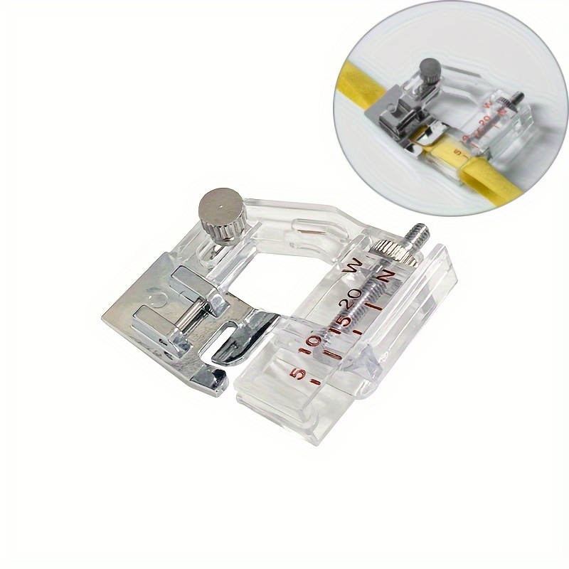 

1pc Clear Adjustable Sewing Machine Presser Foot, Suitable For Brother, Singer, , And Other Home Sewing Machines - Width Adjustable From 5-20mm