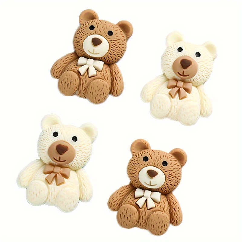 

10pcs Cartoon Coffee Bear Resin Bears For Special Cute Phone Decors Scrapbooking Crafts Diy Creative Jewelry Making Accessories