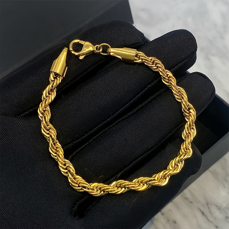 Stainless Steel Twisted Bracelet, 5mm