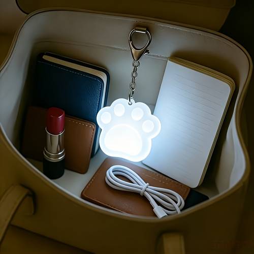 purse light led night light with touch sensor usb rechargeable portable mini night light for handbag backpack wallet cosmetic bag white light