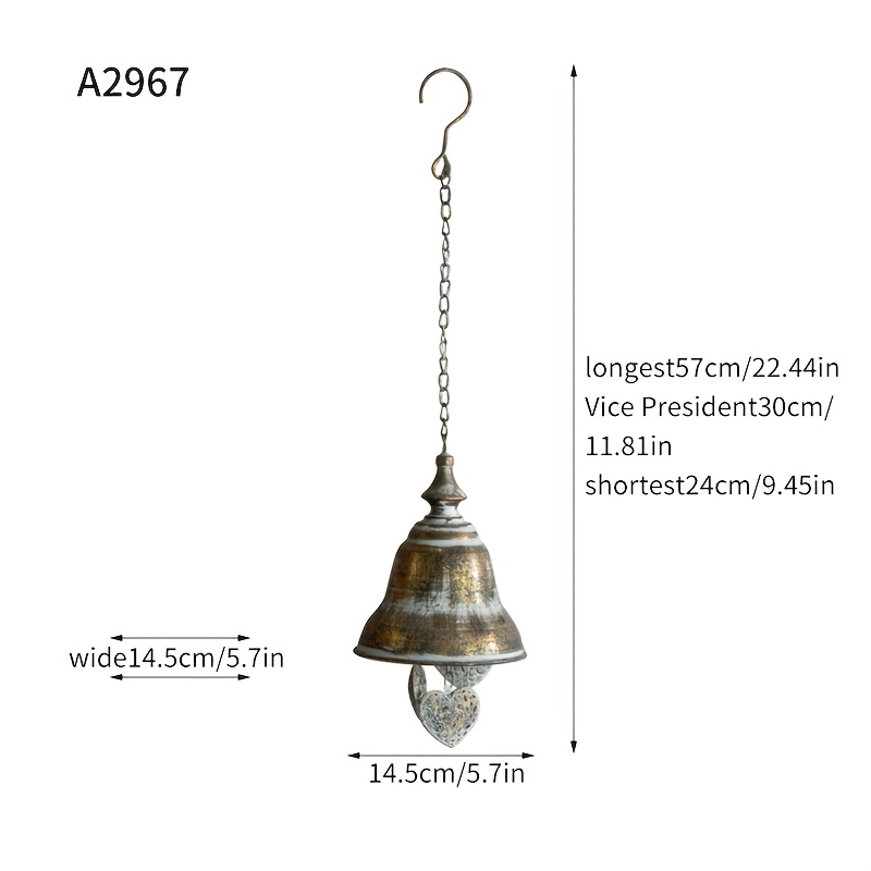 TEMU Outdoor Hanging Wind Chimes, Vintage Outdoor Wind Chimes, Day//christmas Gift Commemorative Wind Chimes, Yards, Gardens, Home Decor