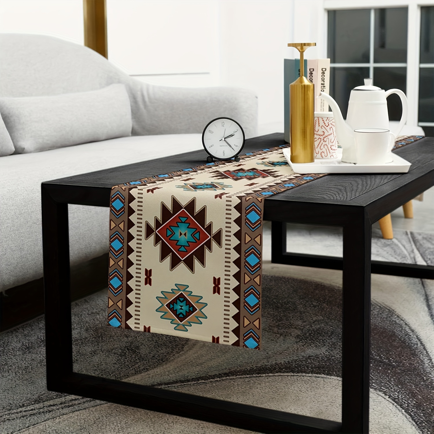 1pc multicolor boho table runner linen holiday dresser - Temu Bahrain