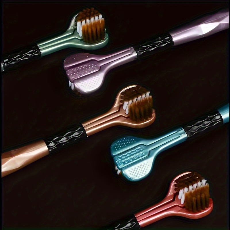 5pcs Adult Soft Nylon Bristle Toothbrush Set