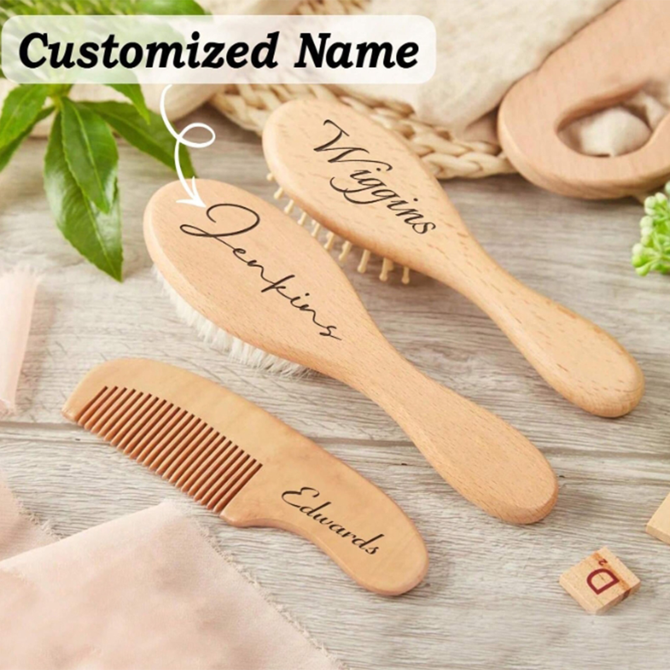 

3pcs Hair Care Set: Wool Shampoo Brush, Scalp Massage Airbag Comb & Detangling Brush - Handles For All Hair Types