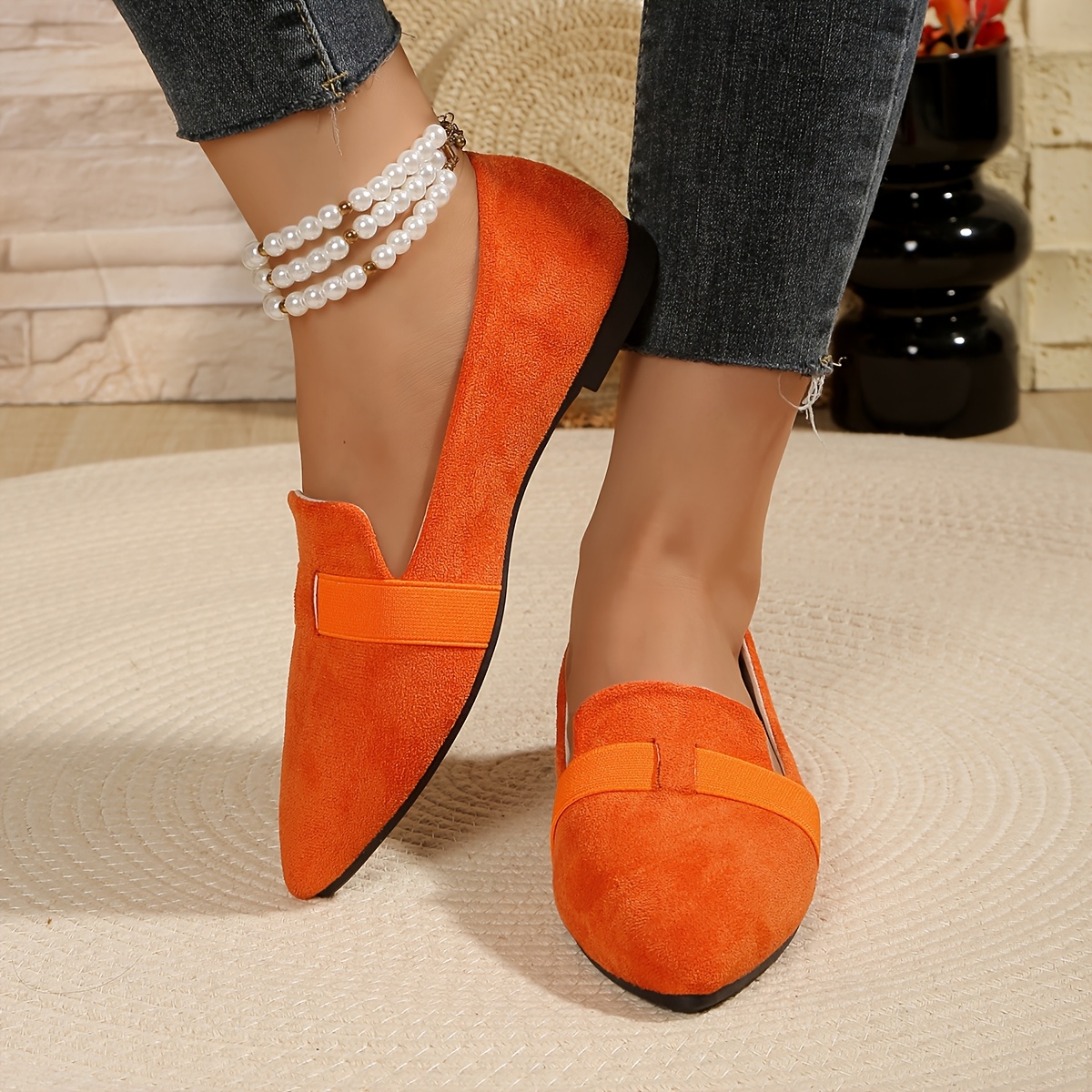 TEMU Fashionable Versatile Women's Pointed Toe Flat Shoes Comfortable Ladies Footwear, Women Shoes