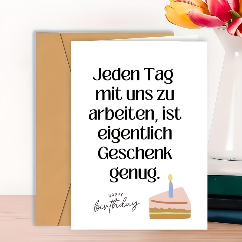 a   birthday and christmas card suitable for colleagues a   prank card   german   gifts for coworkers bosses an   for workplace german humor cards for birthdays or christmas