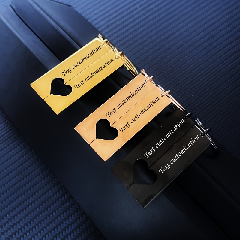 Custom Stainless Steel Initials Lock for Couples